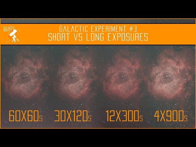 Short vs Long exposures for Astrophotography: Comparing several 1-hour stacks