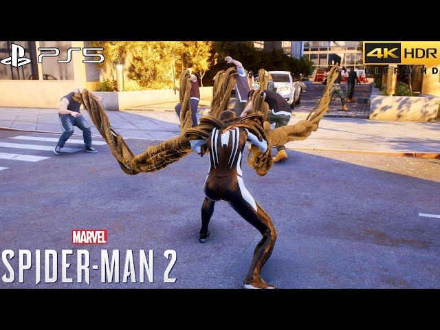 Marvel's Spider-Man 2 New Game Plus Black Anti-Venom Suit Combat & Swinging 4K60FPS GAMEPLAY