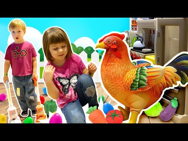 Kapuki Kids auf dem Bauernhof. Spielzeug Video für Kinder. Ich heiße Bianca