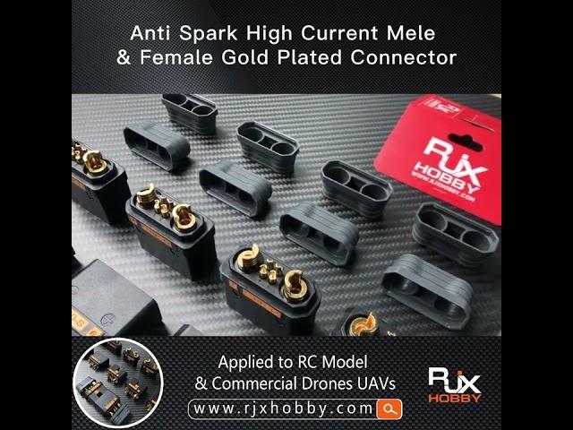 Anti spark high current male & female gold plated connector