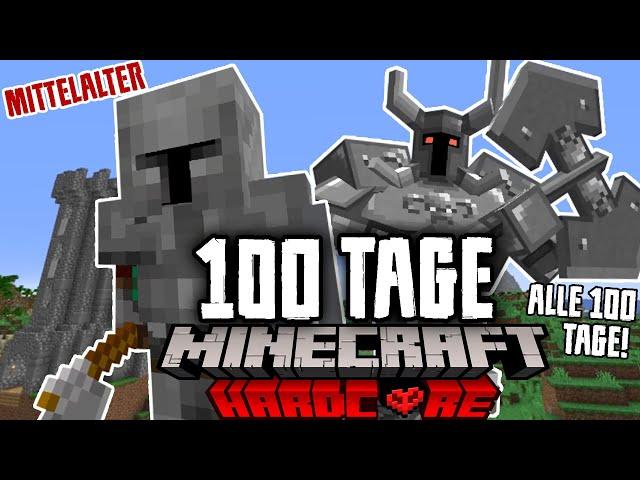 Ich überlebe 100 Tage Minecraft Hardcore im Mittelalter | Tag 1 bis 100 | Minecraft Challenge