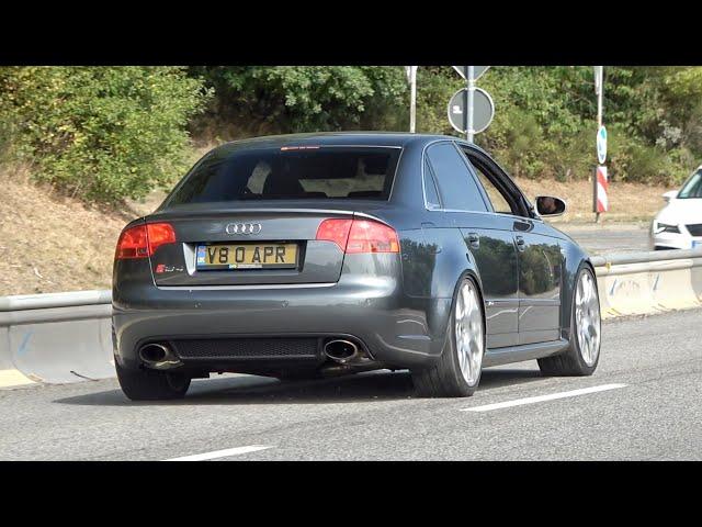 650HP Stage 3 APR Audi RS4 Sedan B7 Decat Straight Pipe - LOUD Sound at the Nurburgring!