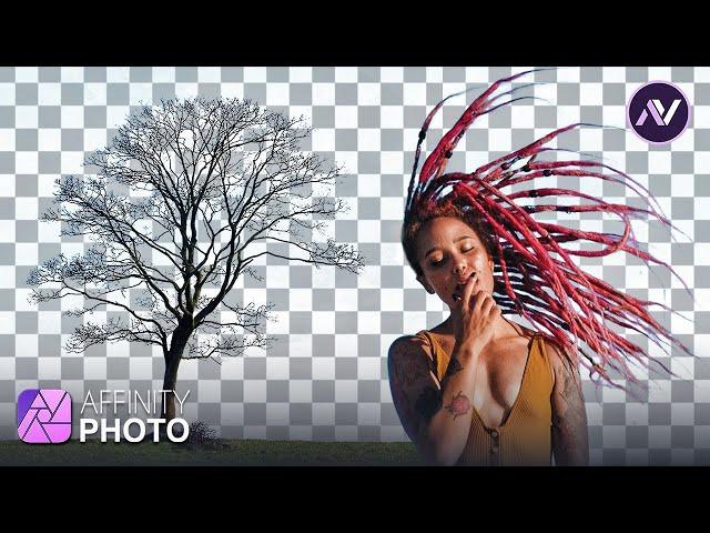 Tree / Flying Hair | Remove Background From Difficult Selection in Affinity Photo