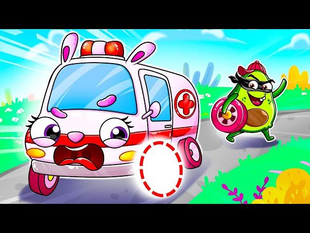 Ambulance Lost Wheel  Wheels On the Ambulance Song | YUM YUM - Funny Kids Songs