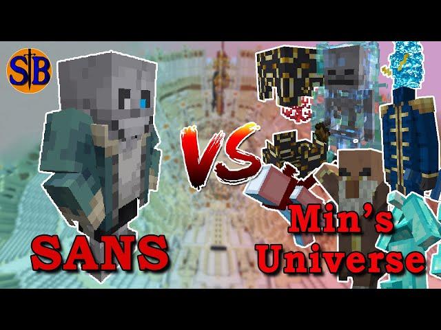 SANS(Leo's Sans) vs Min's Universe | Minecraft Mob Battle