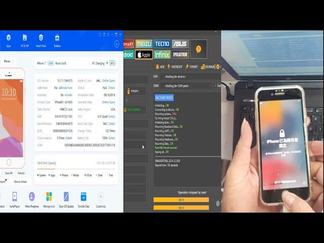 iPhone 7- X iPhone disable and iCloud Free Bypass with UnlockTool