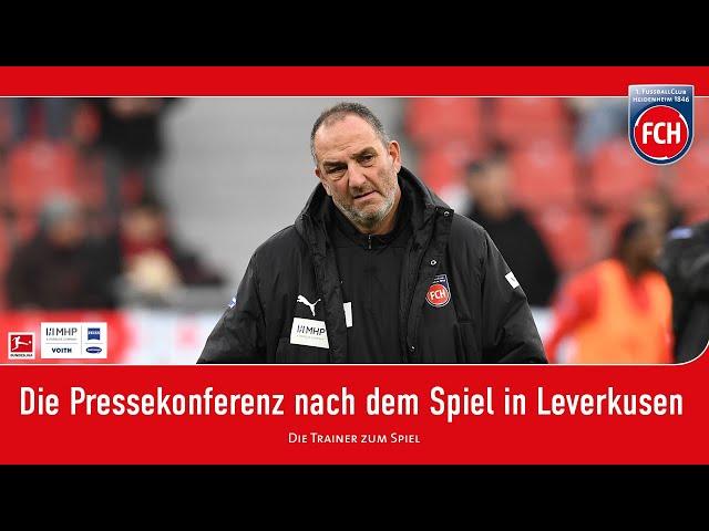 Die Pressekonferenz nach dem Spiel gegen Leverkusen