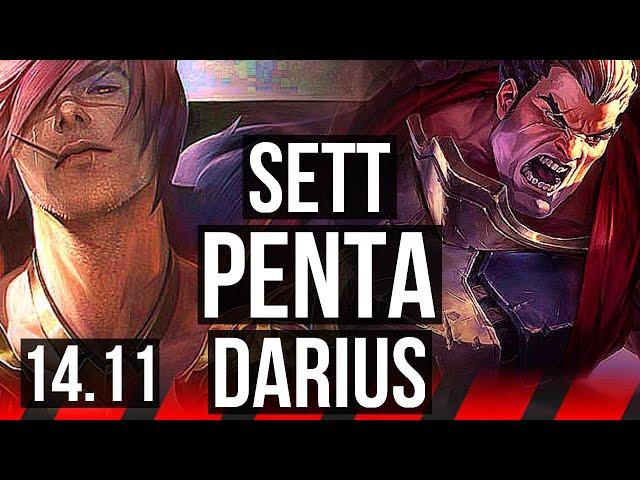 SETT vs DARIUS (TOP) | Penta, 6 solo kills, 21/5/5 | BR Master | 14.11