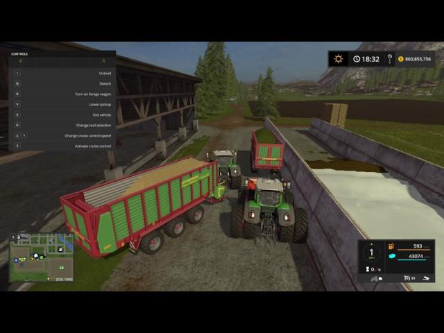 Farming Simulator 17 feeding cows the easy way