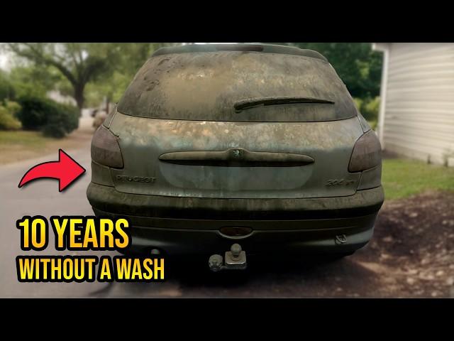 10 YEARS without CLEANING! ABANDONED Peugeot 206 FULL CLEANING