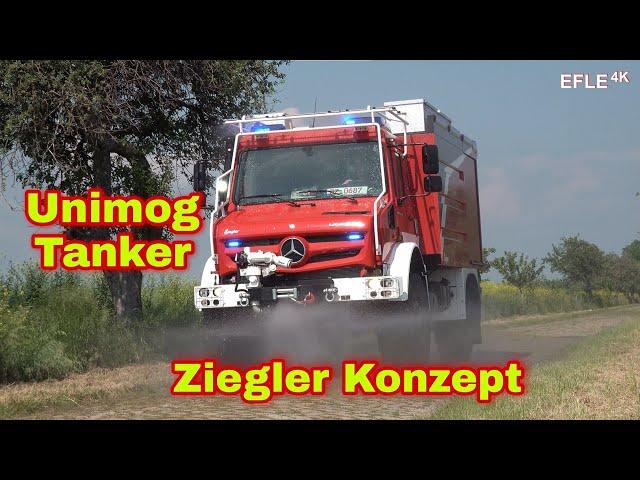 Ziegler stellt neues Konzept Löschfahrzeug für den Waldbrand vor: TLF 20/48-W auf Unimog U5023