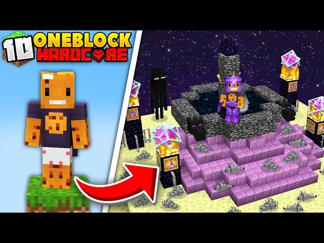 The BEST END EVER in One Block Minecraft