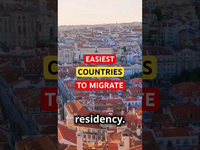 Easiest countries to migrate #immigration #livingabroad #travelhacks #trendingshorts #workabroad