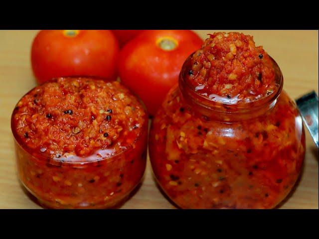 टमाटर की ऐसी चटपटी चटनी एकबार बनाये और महीनों तक खायें | Tamatar Chutney | Easy Tomato Chutney