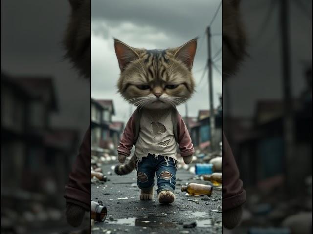 Baby is not feeling good ️ #cat #prettycat #cute #prettyfunny #kitten #pets #ai #cutecat #kitty