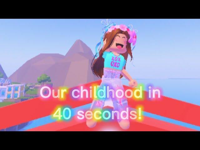 Our Childhood In 40 Seconds!  Roblox Trend 2021 || Aati Plays 