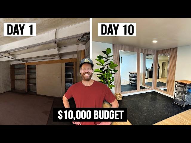 AMAZING DIY Basement Renovation ($10,000 Budget)