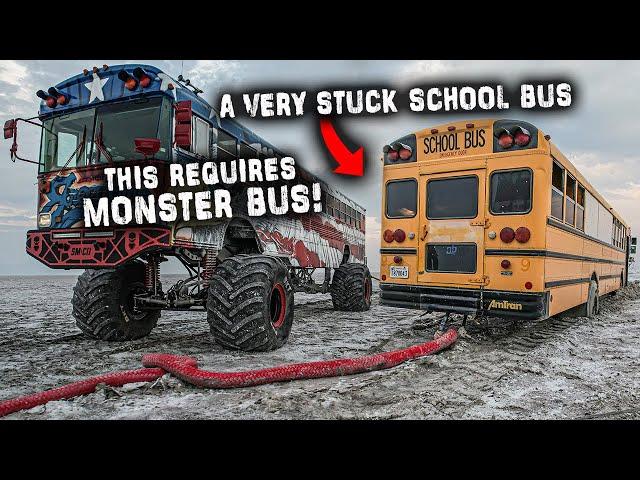 We Have To Recover This Very Stuck School Bus Before A Huge Storm Hits 