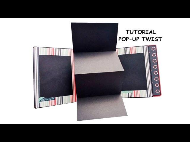 Scrapbook Photo Album / Tutorial pop-up page / Pop-up twist card