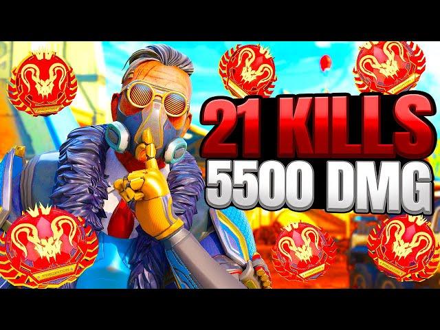 Ballistic 21 Kills and 5,500 Damage Gameplay - Apex Legends (No Commentary)