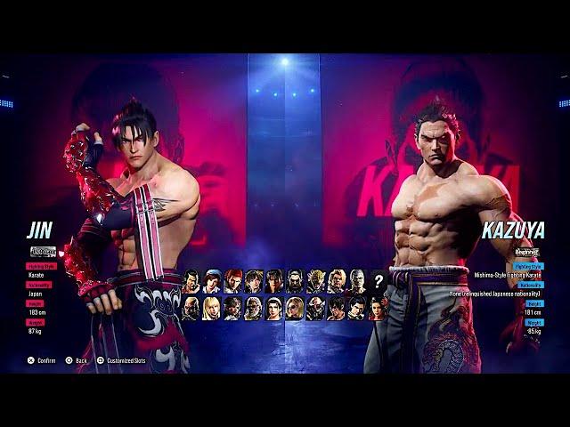 TEKKEN 8 CBT | Jin & Kazuya Character Select Outfit Presets - First Look!