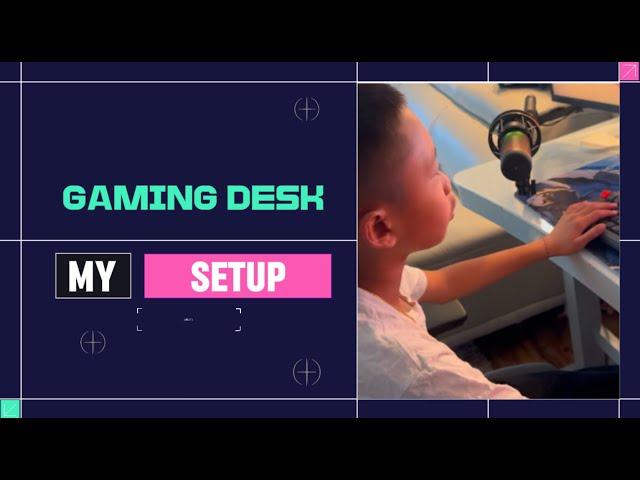 My Kids Gaming Desk Setup DEMO  / Adjustable Height Desk #desksetup #standingdesk #ergonomicgaming