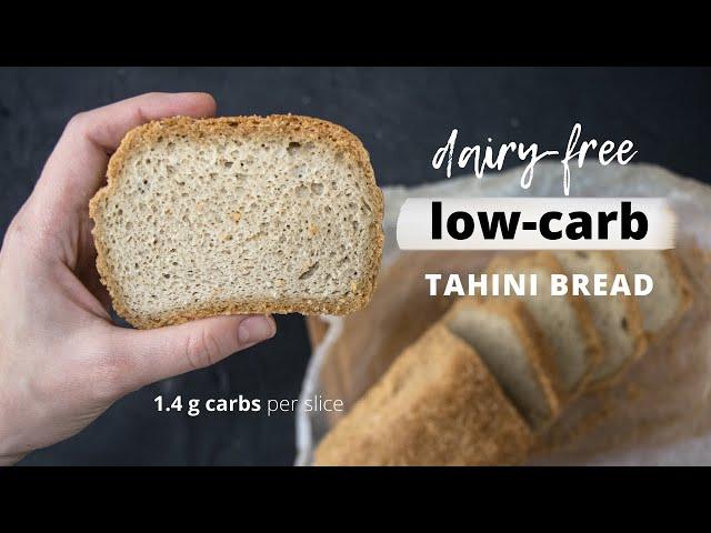 Low-carb TAHINI BREAD | Dairy-free keto bread recipe | Easy keto recipes