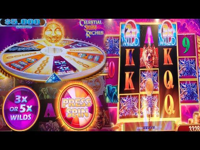 Celestial Sun Riches Slot Machine / $10 Max Bet Bonus.