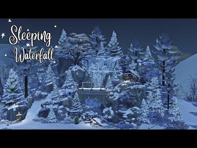 Sleeping Waterfall ️️  The Sims4 relaxing SPEED BUILD +++ No CC