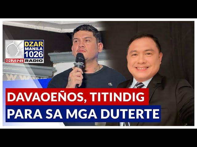 Mga Davaoeño, titindig para sa mga Duterte – Davao City Coun. Tek Ocampo