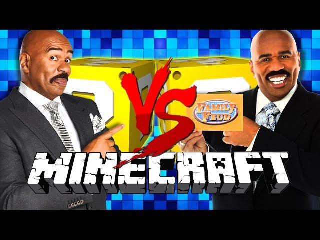 2v2! *FAMILY FEUD* LUCKY BLOCKS! in Minecraft!