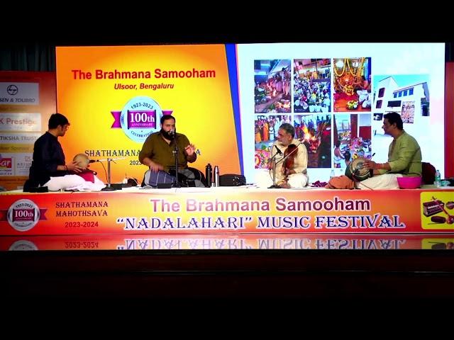 The Brahmana Samooham Bangalore, Day 4 "VOCAL CONCERT" by Sri. Vignesh Ishwar & Party