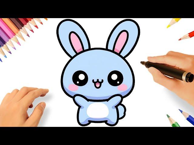 HOW TO DRAW A CUTE BUNNY EASY 