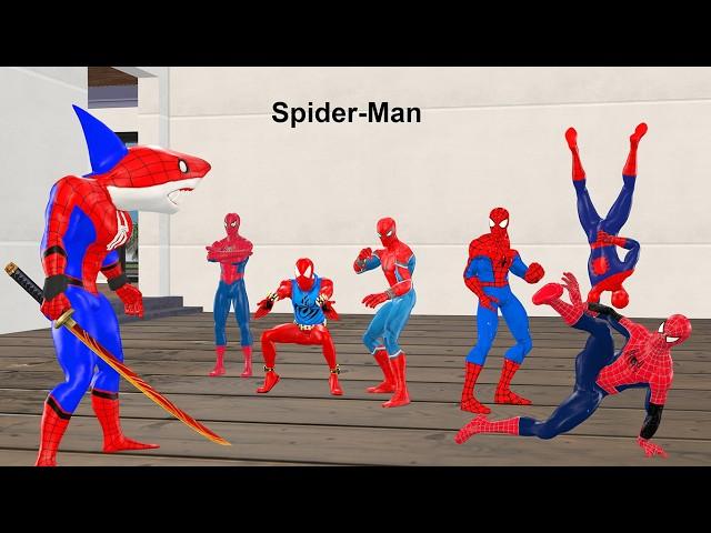 Siêu nhân nhệnSpider Man rescues The Best Spider Man Team From The Joker vs Venom 3 vs shark spider