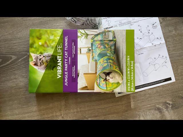 Unboxing and Building the Vibrant Life Jungle Party Cat Tunnel with Phoenix!