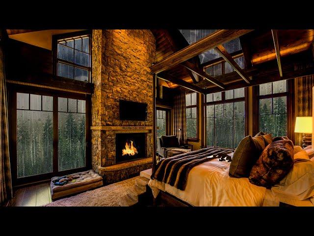 It's Rainstorm Outside but in This Cozy Bedroom is Peace - Rain Sounds for Sleeping