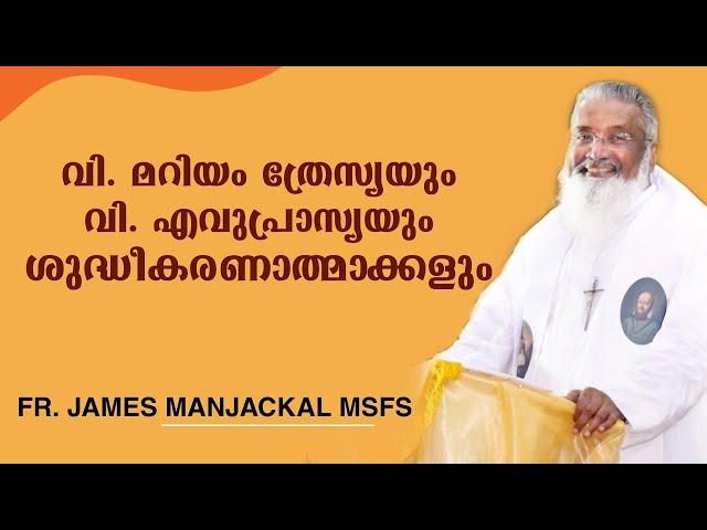 വി. മറിയം ത്രേസ്യയും വി. എവുപ്രാസ്യയും ശുദ്ധീകരണാത്മാക്കളും - Fr. James Manjackal MSFS  22.11.2022