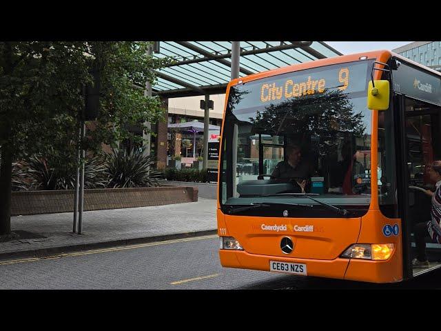 Cardiff bus number 9. Sports village to Cardiff city centre. Hayes bridge road