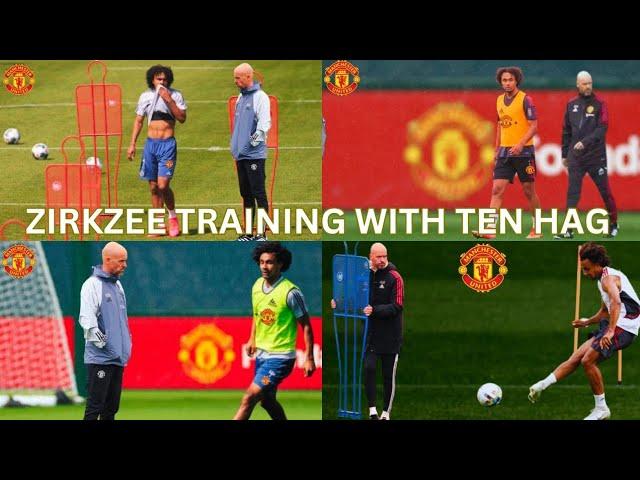 JOSHUA ZIRKZEE'S ELECTRIFYING FIRST TRAINING WITH ERIK TEN HAG | MANCHESTER UNITED'S £34M SIGNING