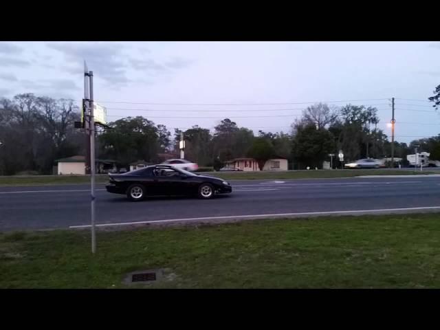 Turbo Ls Camaro testing trans brake on the street s475 billet th400 9 inch