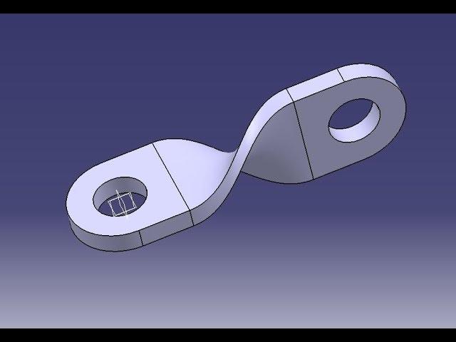 How to create a twisted mechanical part using CATIA Part Design 44