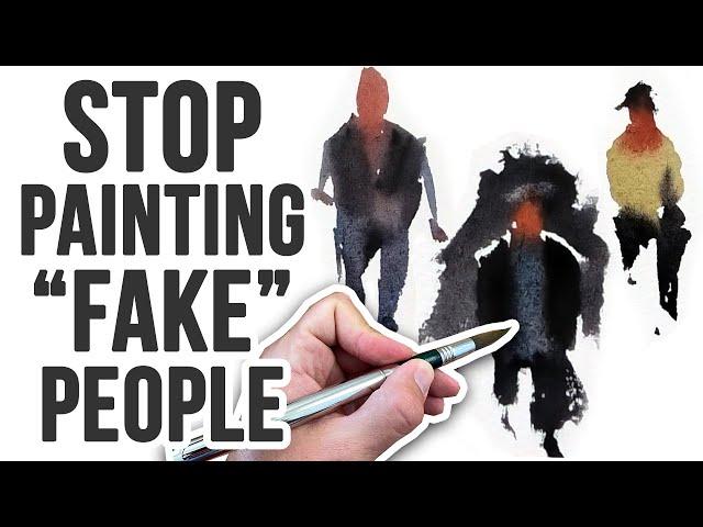 3 Tips to Paint REAL Watercolor People...