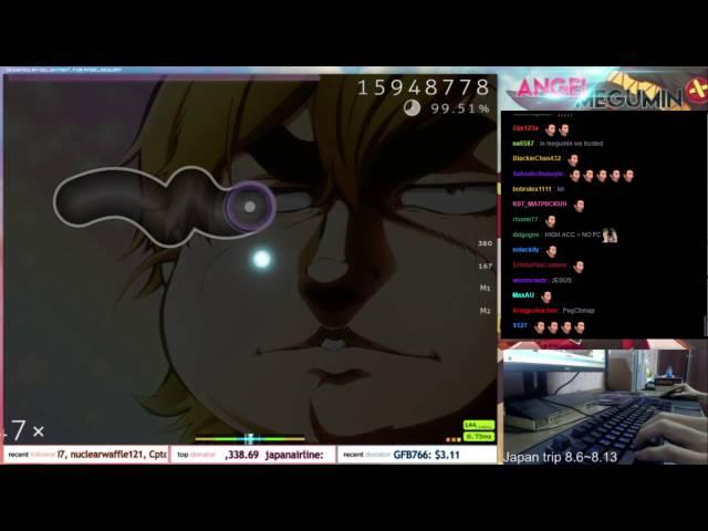 AngeLMegumin | SUPER BEAVER - Rashisa [deetz' MANDOM] | HDDT 99.52%543pp | Liveplay with Twitch Chat