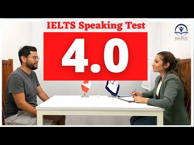 IELTS Speaking Test Band Score of 4 with feedback, 2024