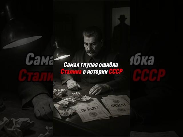 Самая глупая ошибка Сталина в истории СССР
