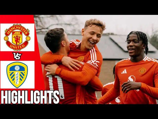 Manchester United vs Leeds | All Goals & Highlights | U18 Premier League Cup | 23/11/24