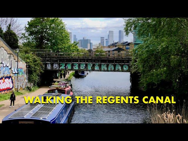 Walking the length of London's Regents Canal - Limehouse to Paddington (4K)