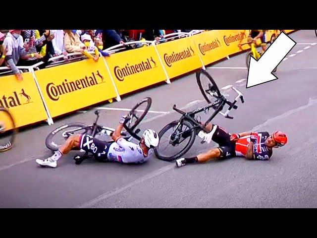 Caleb Ewan CRASHING OUT PETER SAGAN in Tour de France Stage 3 2021