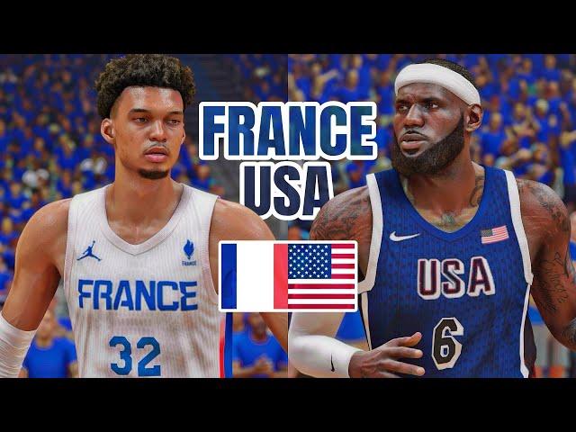 USA vs FRANCE | 2024 MEN'S OLYMPIC BASKETBALL FINALS | NBA 2K24 (PS5)