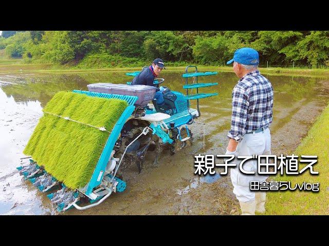 【田植え】息子と一緒に田植えをしてきました【山口県】【田舎暮らしvlog】